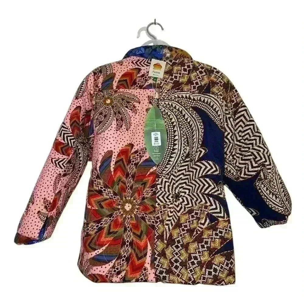NEW Farm Rio Mixed Yawanawa Double Face Reversible Jacket Size XS NWT - Picture 4 of 6